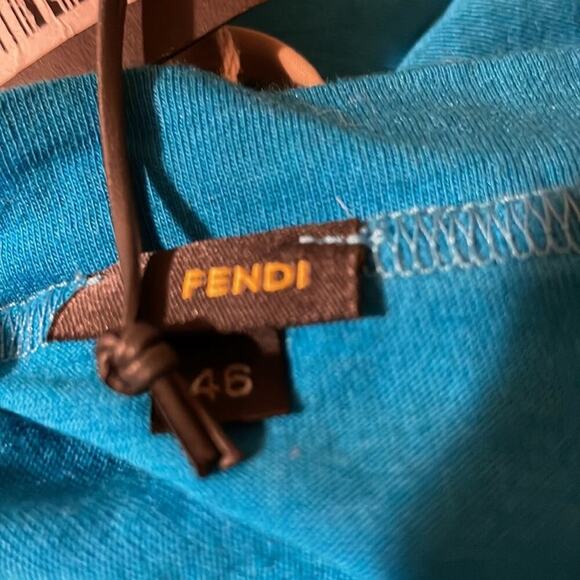 Fendi Short Turquoise Sundress Size 10 - Picture 10 of 13